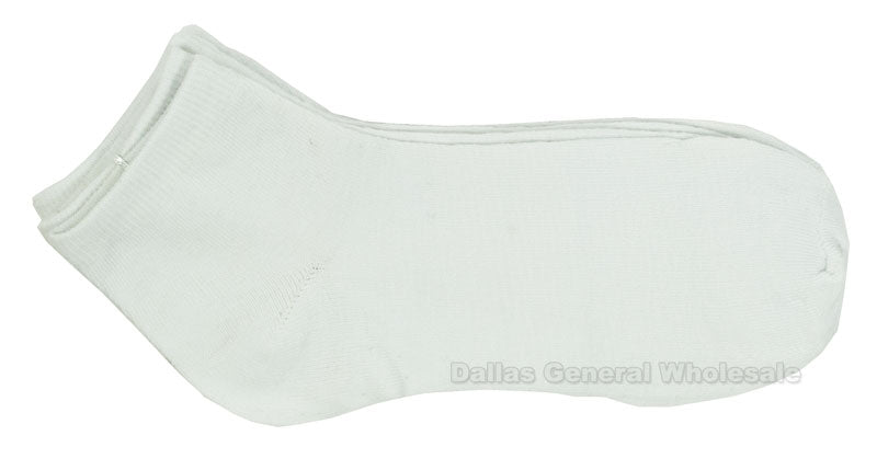 All White Casual Ankle Socks - Dallas General Wholesale