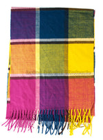 Checkered Girls Cashmere Feel Scarf Wholesale - Dallas General Wholesale
