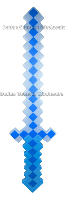 3D Pixelated Glowing Swords Wholesale - Dallas General Wholesale