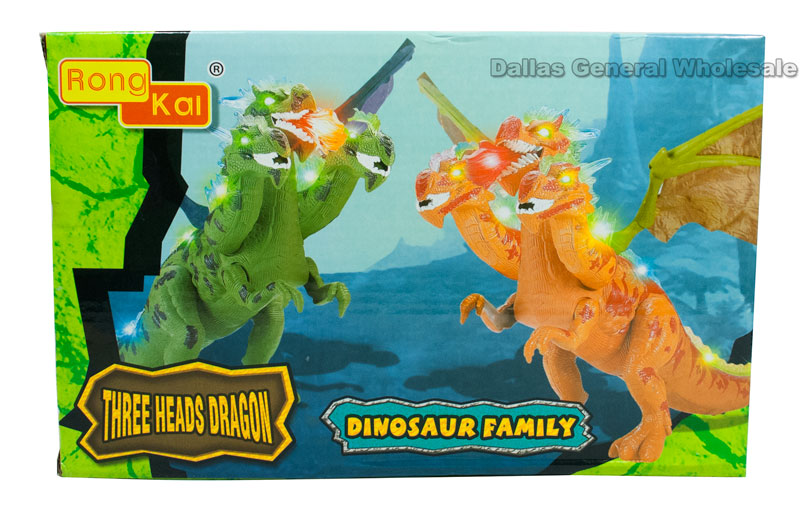 B/O Toy 3 Headed Dragons Wholesale - Dallas General Wholesale