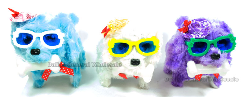 Toy Walking Barking Poodle Dogs with Bone Wholesale - Dallas General Wholesale