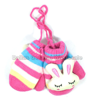 Little Girls Stuffed Bunny Mittens Wholesale - Dallas General Wholesale