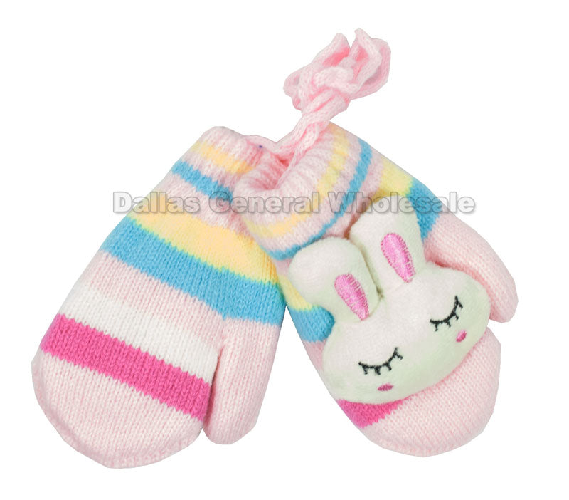 Little Girls Stuffed Bunny Mittens Wholesale - Dallas General Wholesale