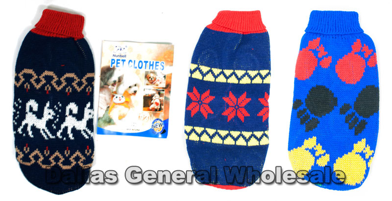 Knitted Winter Pet Puppy Clothes Wholesale - Dallas General Wholesale