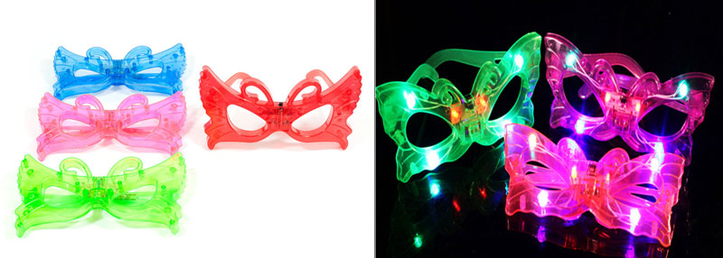 Flashing Light Up Novelty Butterfly Glasses Wholesale - Dallas General Wholesale