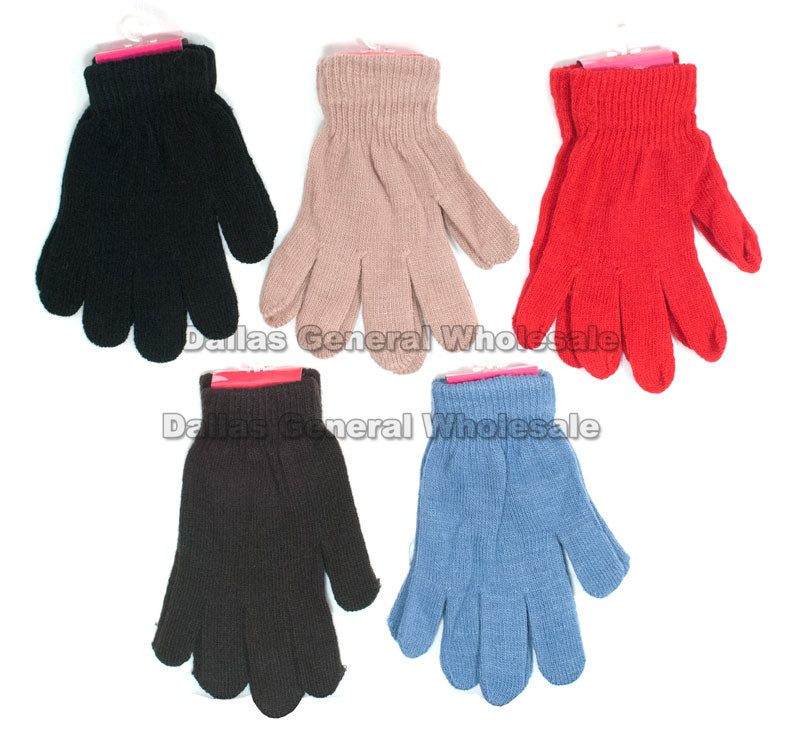 Adults Winter Knitted Gloves Wholesale - Dallas General Wholesale
