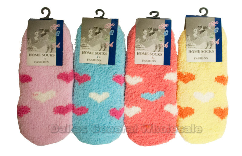 Girls No Show Fuzzy Socks Wholesale - Dallas General Wholesale
