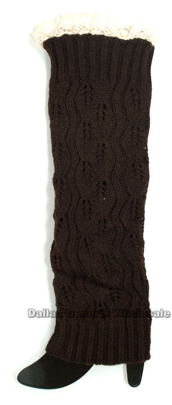 Girls Knitted Boot Socks with Lace Wholesale - Dallas General Wholesale