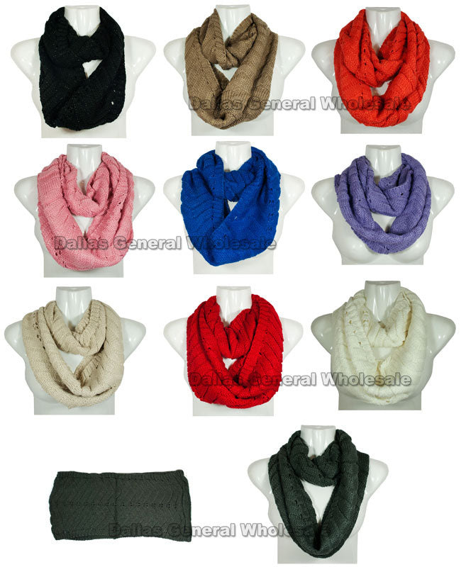 Girls Knitted Fashion Infinity Scarf Wholesale - Dallas General Wholesale