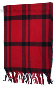 Ladies Red Cashmere Feel Scarf Wholesale - Dallas General Wholesale