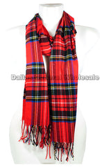 Ladies Red Cashmere Feel Scarf Wholesale - Dallas General Wholesale