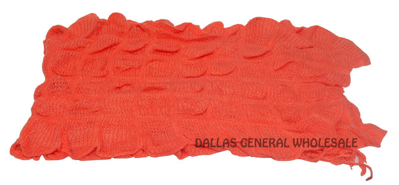 Ladies Winter Warm Knitted Scarf with Fringes Wholesale - Dallas General Wholesale