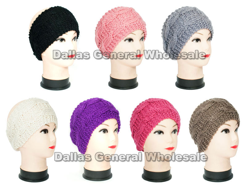 Ladies 2 Way Fashion Winter Headbands Wholesale - Dallas General Wholesale