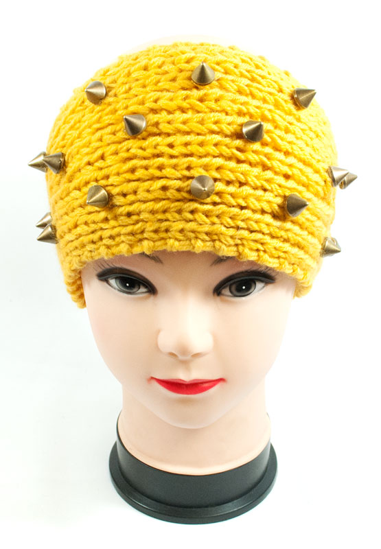 Ladies Knitted Headbands with Spike Studs Wholesale - Dallas General Wholesale