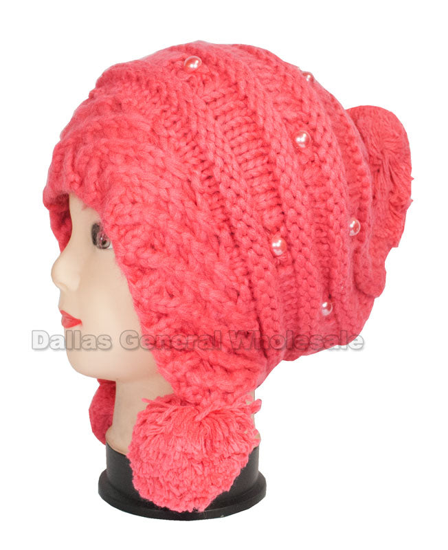 Assorted Designs Girls Winter Fashion Beanie Caps Wholesale - Dallas General Wholesale