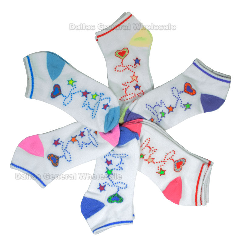 Little Girls Cute Ankle Socks Wholesale - Dallas General Wholesale