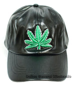 Men Casual Leather Marijuana Caps Wholesale - Dallas General Wholesale