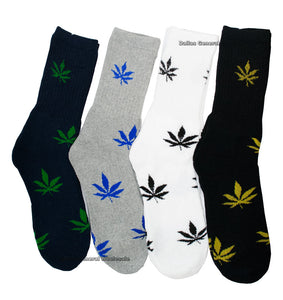 Marijuana Printed Men's Crew Socks Wholesale - Dallas General Wholesale