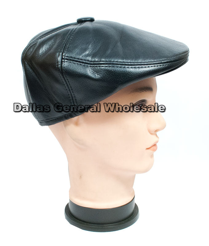 Men Leather Newsboy Caps Wholesale - Dallas General Wholesale