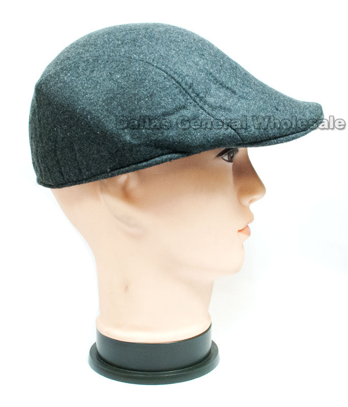 Men's Solid Color Wool Newsboy Caps Wholesale - Dallas General Wholesale