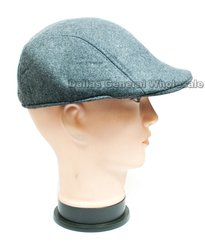Men's Solid Color Wool Newsboy Caps Wholesale - Dallas General Wholesale