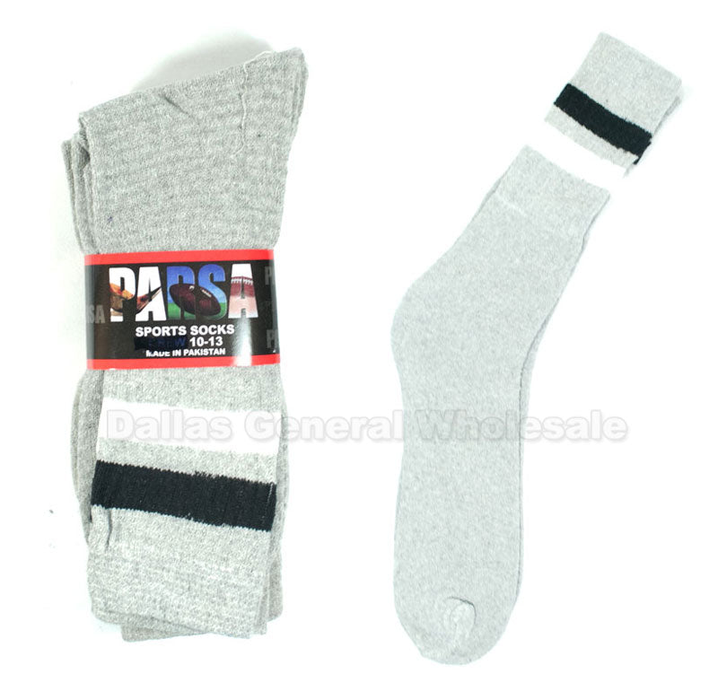 Men Grey Tube Socks Wholesale - Dallas General Wholesale