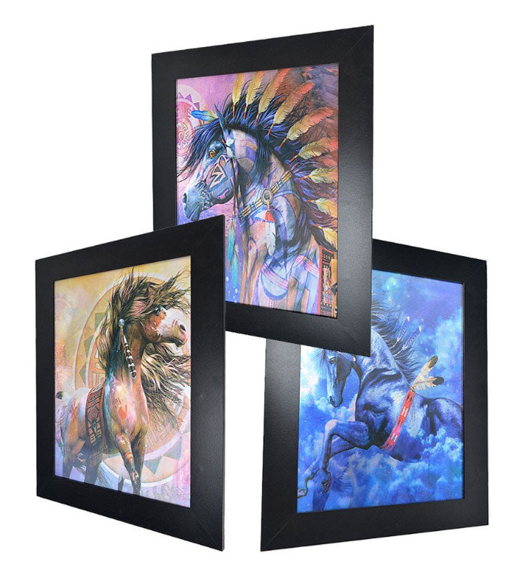 3D Picture Frame of Native Indians Inspired Horses Wholesale - Dallas General Wholesale