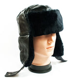Men Leather Fur Bomber Aviator Hat Wholesale - Dallas General Wholesale
