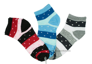 Girls Printed Casual Ankle Socks Wholesale - Dallas General Wholesale