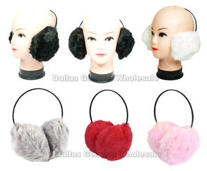 Ladies Fuzzy Imitation Fur Earmuffs Wholesale - Dallas General Wholesale