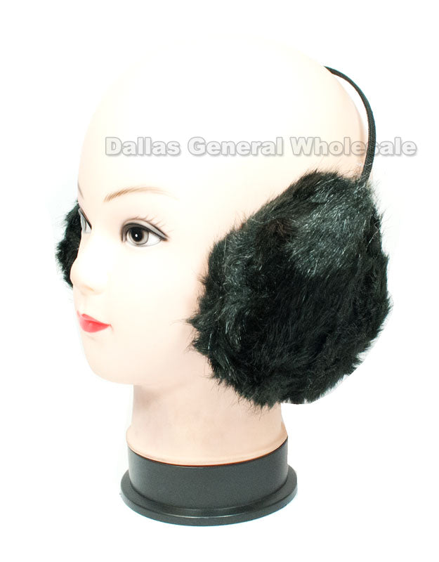 Ladies Fuzzy Imitation Fur Earmuffs Wholesale - Dallas General Wholesale
