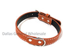 18" Leather Dog Collars Wholesale