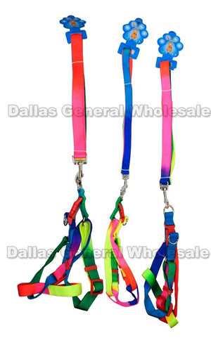Dog Rainbow Color Harness with Leash Set Wholesale