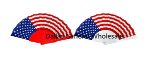 Novelty USA Flag Hand Held Fans Wholesale