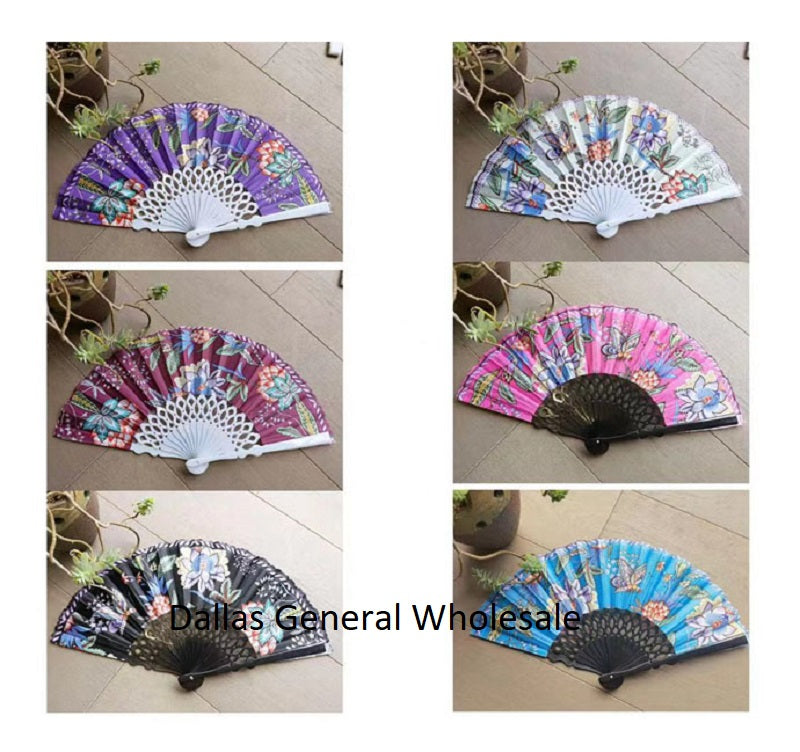 Beautiful Floral Hand Held Fans Wholesale