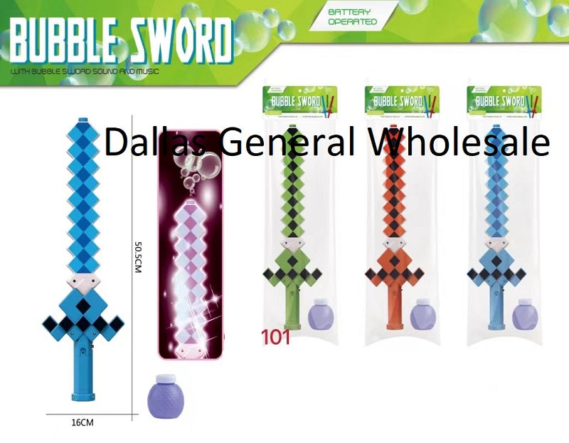 Pixilated Musical Bubble Swords Wholesale