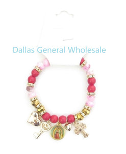 Beaded Bracelets with Religious Charms Wholesale