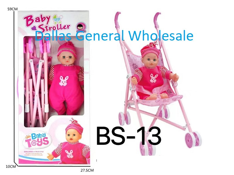 Toy Stroller with Baby Doll Set Wholesale