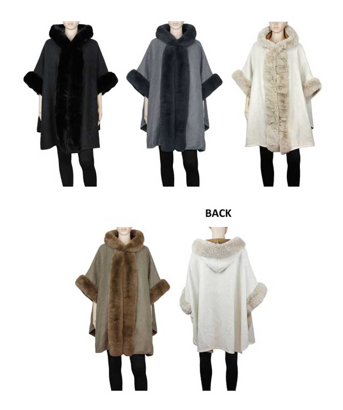 Ladies Fur Poncho Capes Wholesale - Dallas General Wholesale