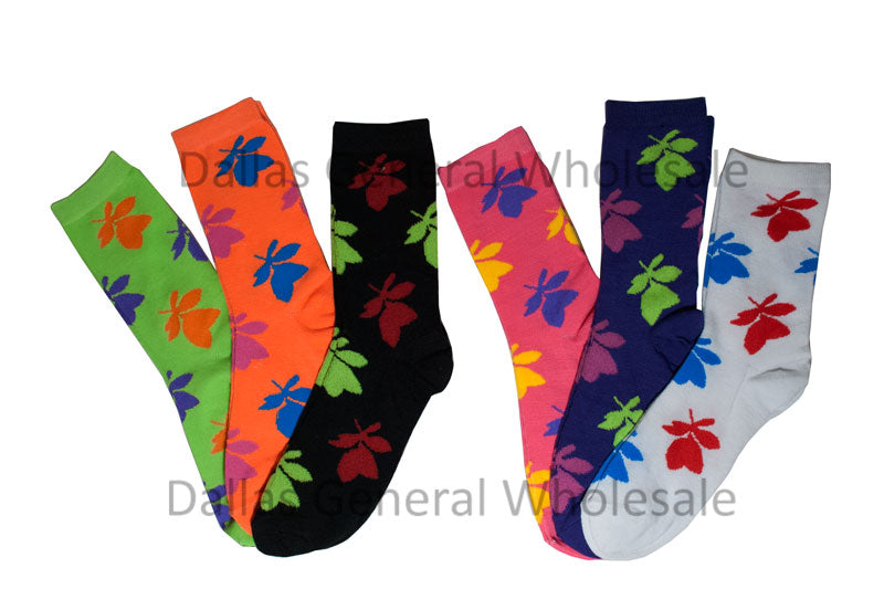 Girls Floral Crew Socks Wholesale