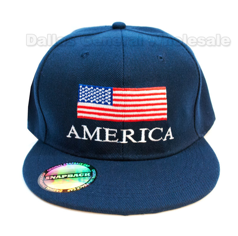 "America USA Flag" Trendy Snap Back Caps Wholesale - Dallas General Wholesale