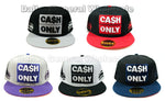 "Cash Only" Casual Flat Bill Caps Wholesale - Dallas General Wholesale