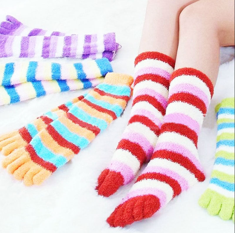 Fuzzy Toe Socks - Dallas General Wholesale