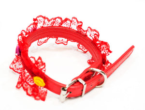 Laced Flower Small Pet Collar - Dallas General Wholesale