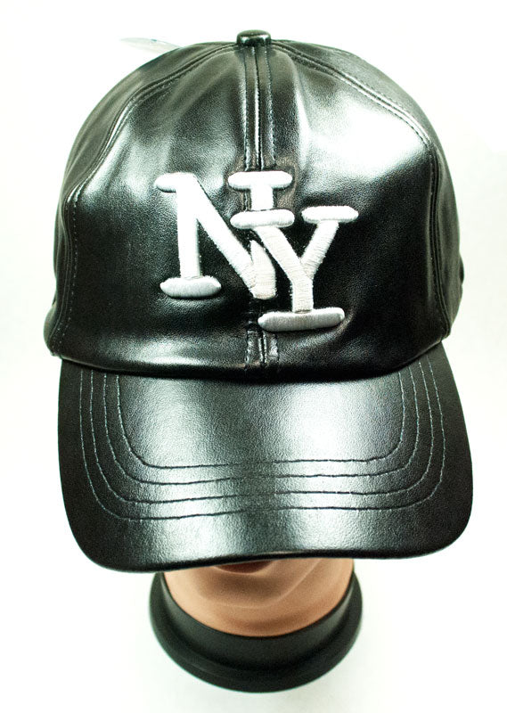 NY Leather Baseball Cap Dallas General Wholesale