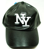 NY Leather Baseball Cap - Dallas General Wholesale