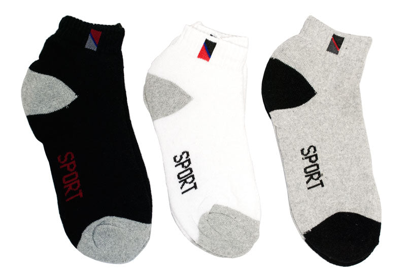 Men's Cotton Casual Ankle Socks Size 9-11 - Dallas General Wholesale