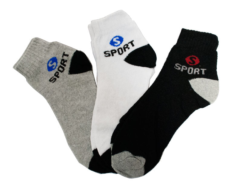 Men Cotton Sports Socks 7706 - Dallas General Wholesale