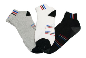 Men's Cotton Sports Socks with Stripes Designs - Dallas General Wholesale