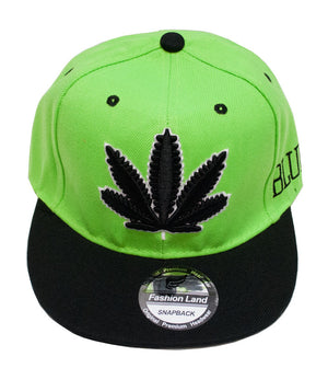 "Marijuana" Snap Back Flat Bill Trendy Caps - Dallas General Wholesale